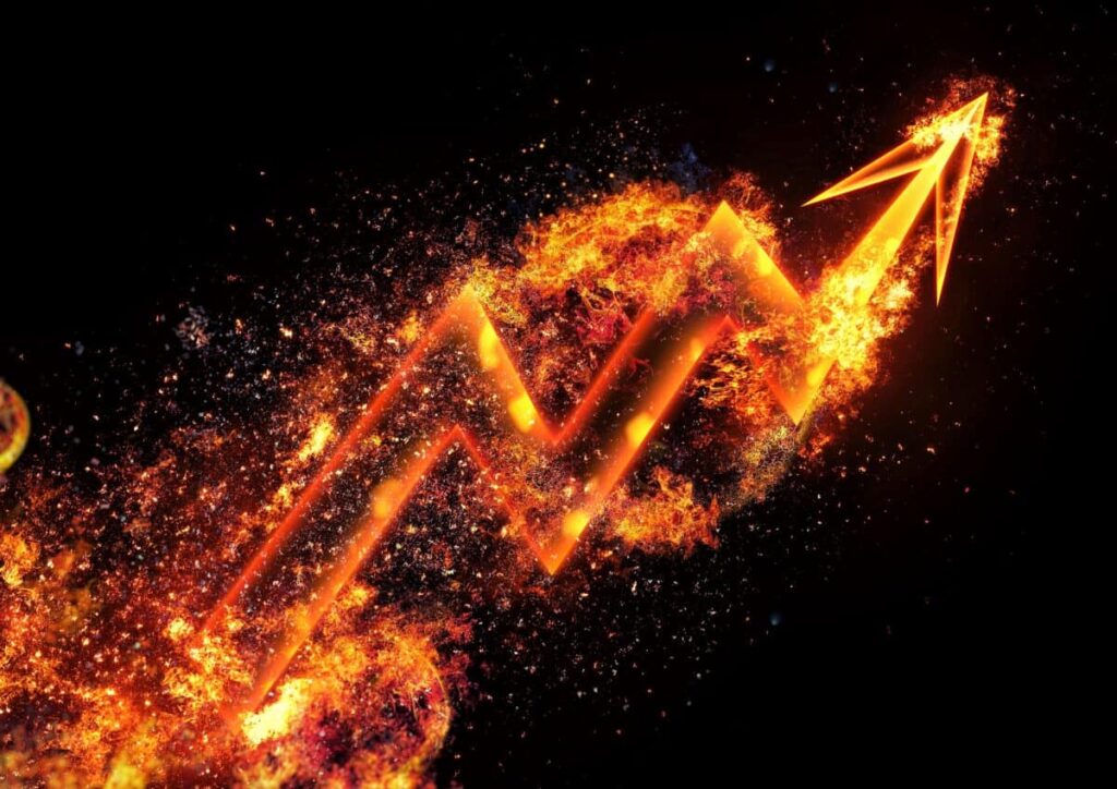 Income Investors: 3 Dividend Stocks That Keep Raising Their Payouts rising arrow with flames