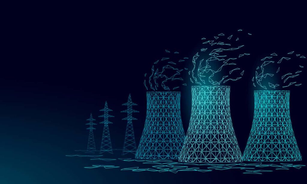 Nuclear power station cooling tower