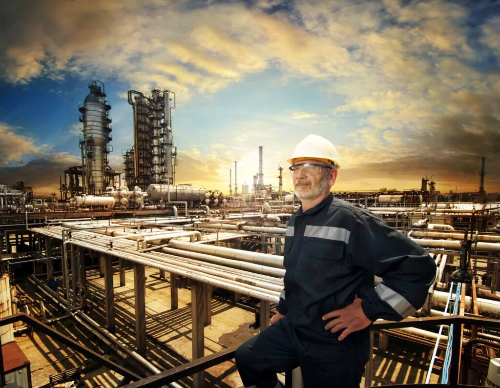 Canada Wants More Major Projects: This TSX Stock Already Has a $10.5 Billion Backlog A worker overlooks an oil refinery plant.